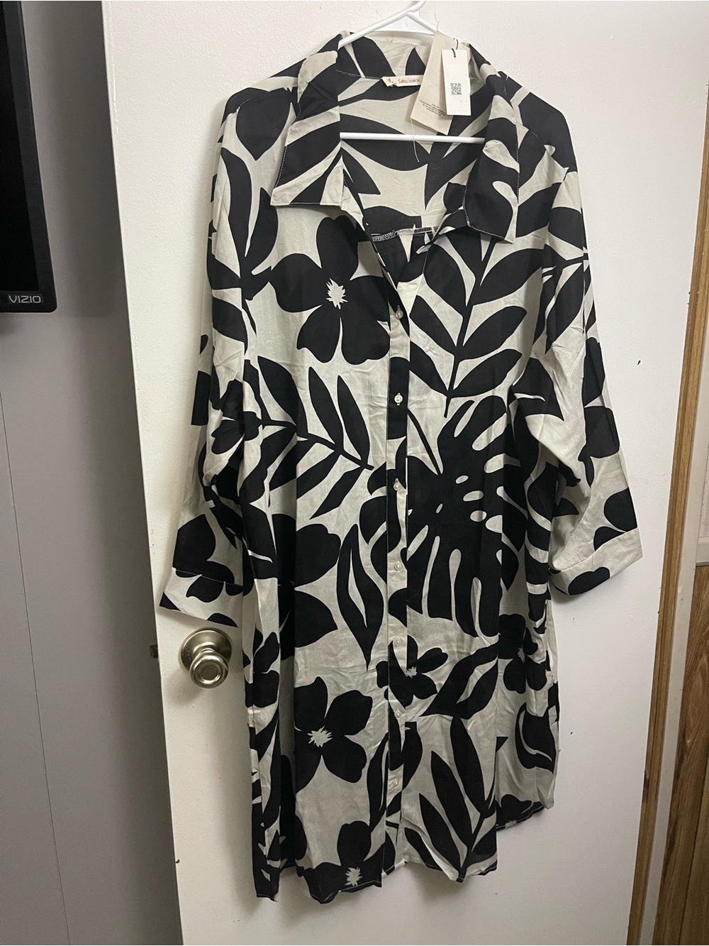 NWT Salty Lemon shirt dress size 2 XL 100% Rayon, MSRP $69.95